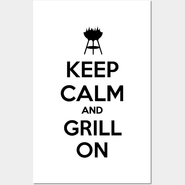 Keep calm and grill on Wall Art by nektarinchen